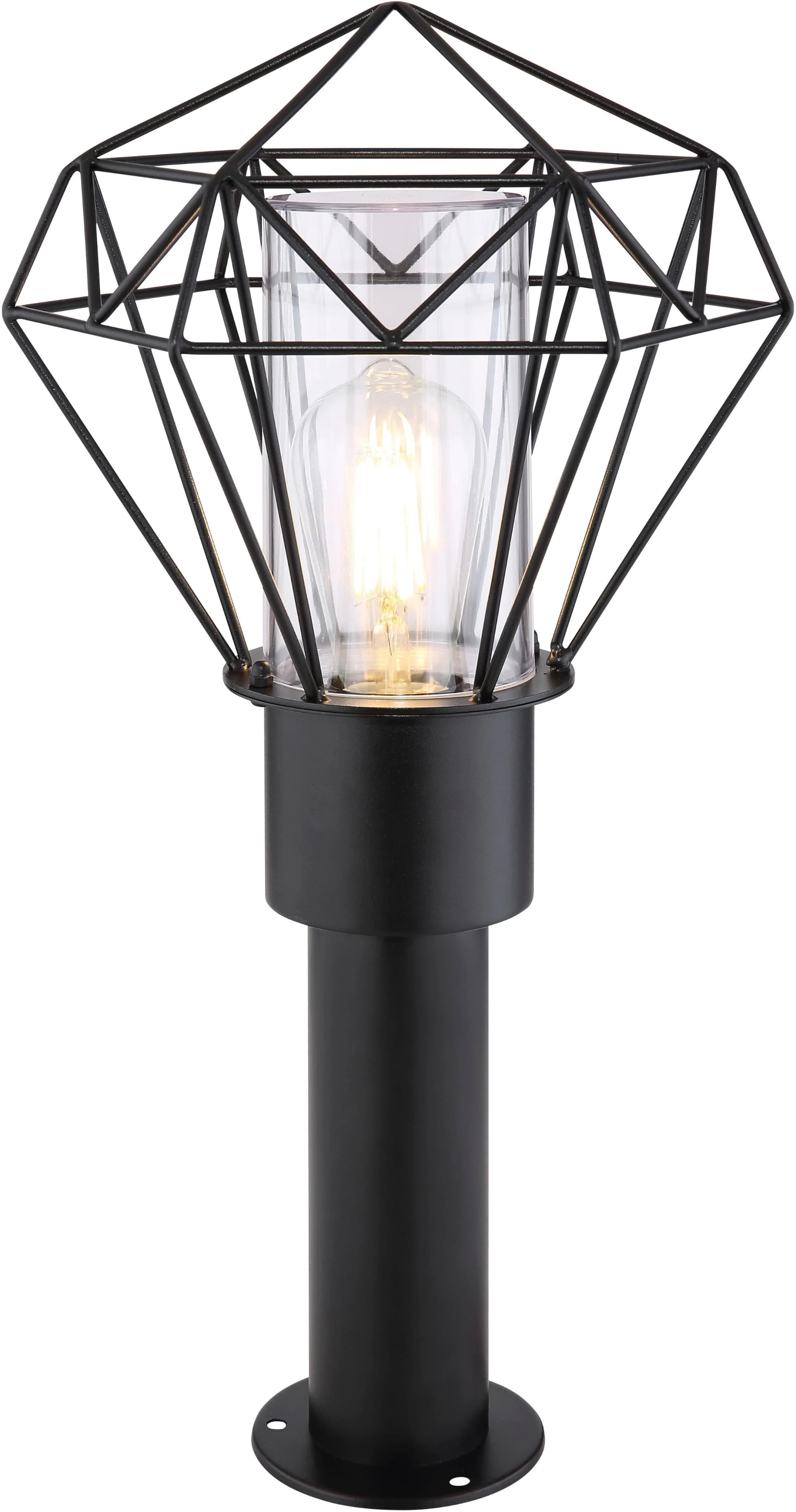 GLOBO LIGHTING HORACE Außen-Stehlampe Schwarz Metallgeflecht
