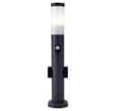 GLOBO LIGHTING Sockelleuchte Anthrazit mit Bewegungsmelder und Steckdosen Bild 2