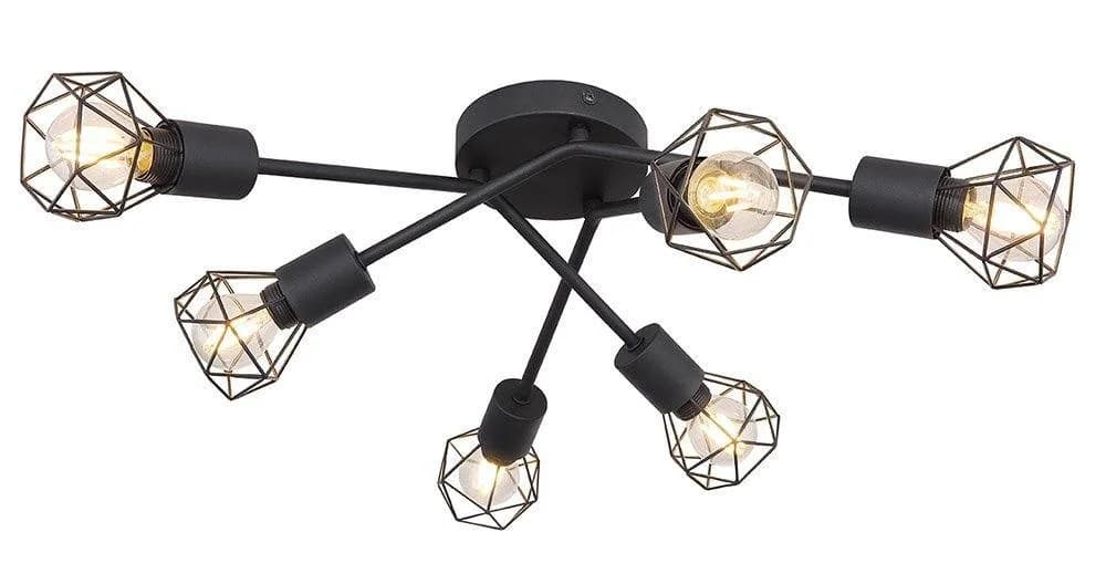 GLOBO Lighting Deckenleuchte XARA I Schwarz Metall
