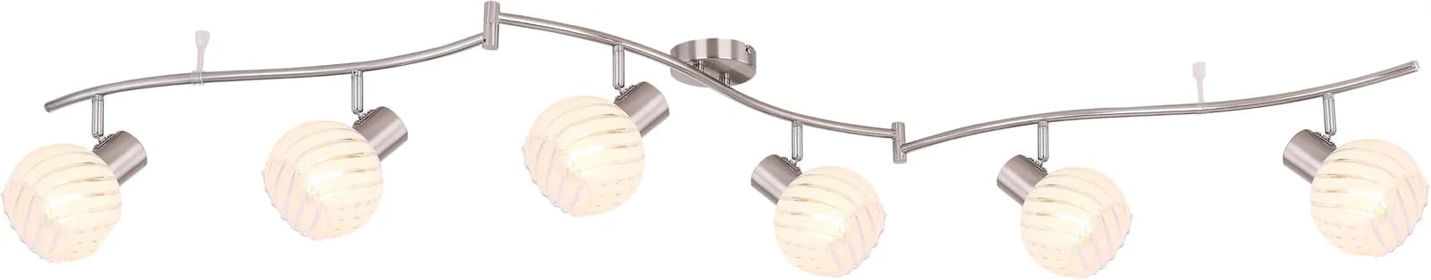 GLOBO LIGHTING Deckenspot WILLY nickelfarben matt mit Glas klar