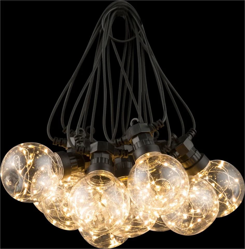 GLOBO LIGHTING LED-Lichterkette ALMAGA Schwarz 10 Leuchtmittel 2700K - Bild 5
