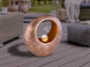 GLOBO LIGHTING Solarleuchte Messing Crackle-Glas Warmweiß Bild 1