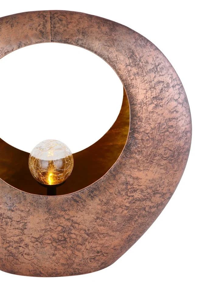GLOBO LIGHTING Solarleuchte Messing Crackle-Glas Warmweiß - Bild 5