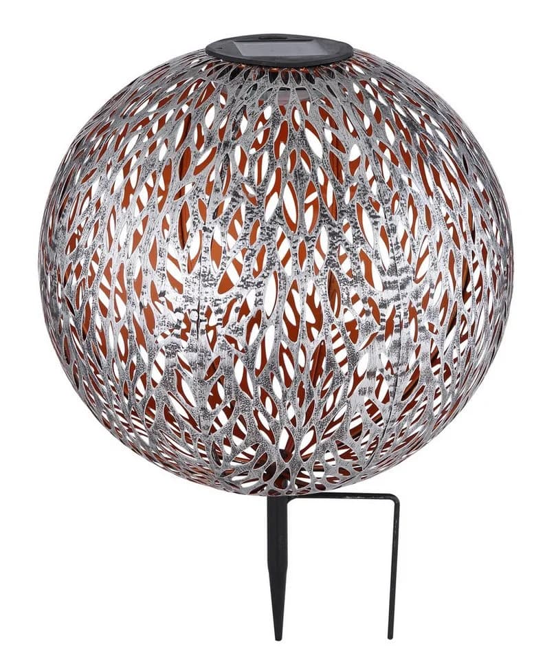 GLOBO LIGHTING Solarleuchte SOLAR LED Warmweiß Metallkugel mit Erdspieß - Bild 2