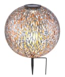 GLOBO LIGHTING Solarleuchte SOLAR LED Warmweiß Metallkugel mit Erdspieß Bild 3