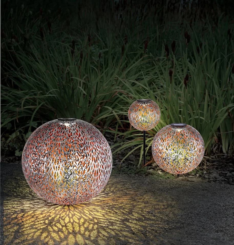 GLOBO LIGHTING Solarleuchte SOLAR LED Warmweiß Metallkugel mit Erdspieß - Bild 5