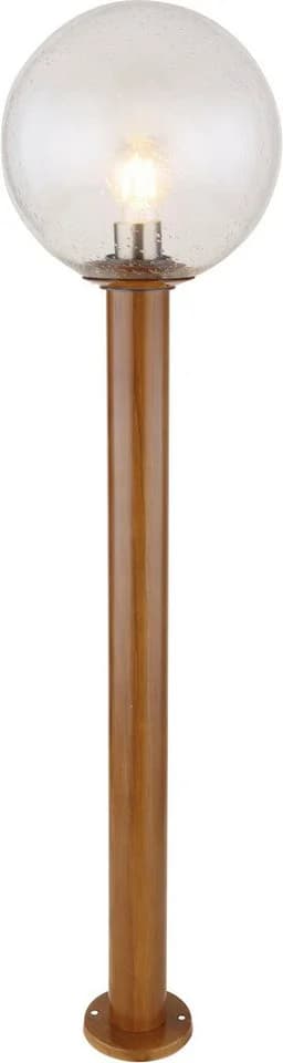 GLOBO LIGHTING Außen-Stehlampe OSSY mit Sensor, Holzoptik, E27, IP44 - Bild 2