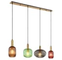 GLOBO LIGHTING Hängeleuchte Bunt 4-flammig Glas Metall Bild 1