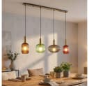 GLOBO LIGHTING Hängeleuchte Bunt 4-flammig Glas Metall Bild 2