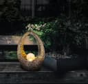 GLOBO LIGHTING Solarleuchte Metall Bronze 1x LED Warmweiß Bild 1