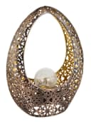 GLOBO LIGHTING Solarleuchte Metall Bronze 1x LED Warmweiß Bild 3