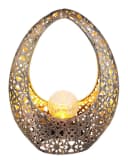 GLOBO LIGHTING Solarleuchte Metall Bronze 1x LED Warmweiß Bild 4