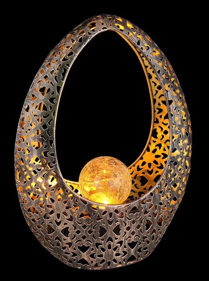 GLOBO LIGHTING Solarleuchte Metall Bronze 1x LED Warmweiß - Bild 5