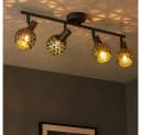 GLOBO LIGHTING Deckenspot Antik-Grau 4 Strahler E14 Bild 2