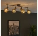 GLOBO LIGHTING Deckenspot Antik-Grau 4 Strahler E14 Bild 3
