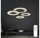 GLOBO LIGHTING LED Pendelleuchte 4 Ringe dimmbar mit Fernbedienung Bild 1