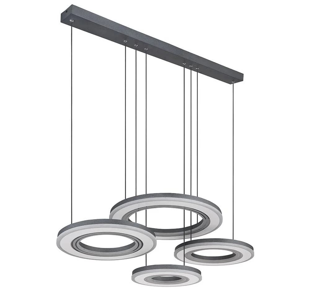 GLOBO LIGHTING LED Pendelleuchte 4 Ringe dimmbar mit Fernbedienung - Bild 2