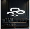 GLOBO LIGHTING LED Pendelleuchte 4 Ringe dimmbar mit Fernbedienung Bild 3