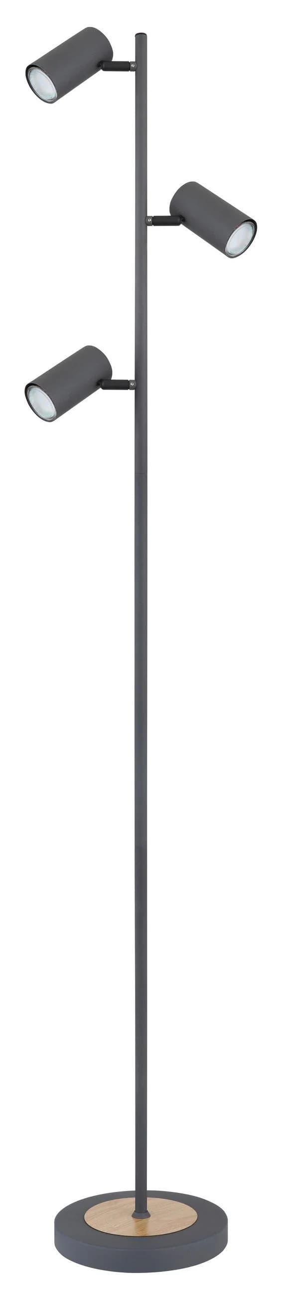 GLOBO LIGHTING Stehlampe ROBBY Graphit 3-flammig GU10