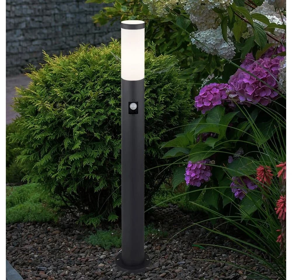 GLOBO LIGHTING Pollerleuchte mit Bewegungsmelder Anthrazit Gartenstehlampe - Bild 3