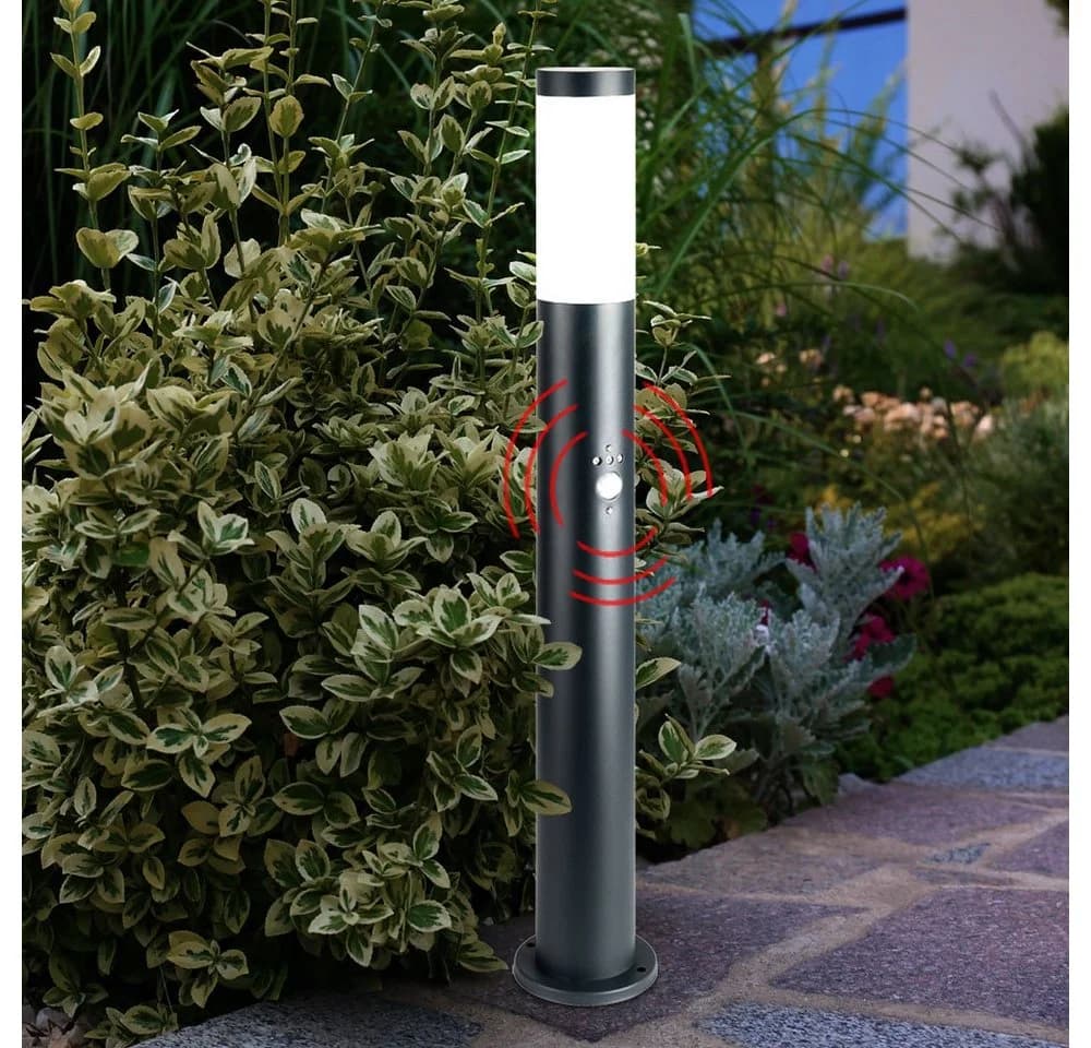 GLOBO LIGHTING Pollerleuchte mit Bewegungsmelder Anthrazit Gartenstehlampe - Bild 4