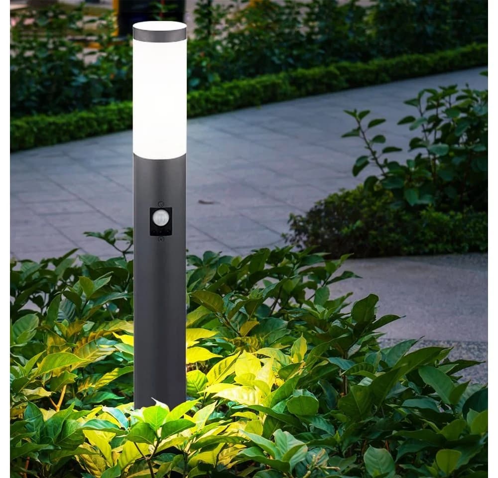 GLOBO LIGHTING Pollerleuchte mit Bewegungsmelder Anthrazit Gartenstehlampe - Bild 5