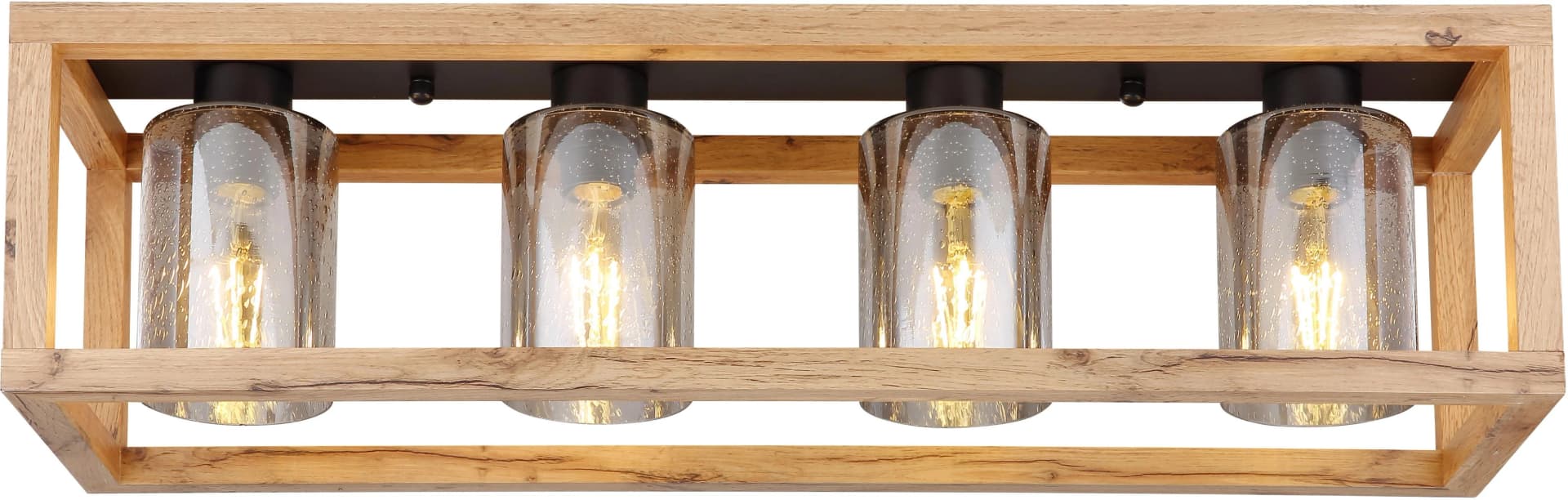 GLOBO LIGHTING Deckenleuchte PETTEY Schwarz Glas