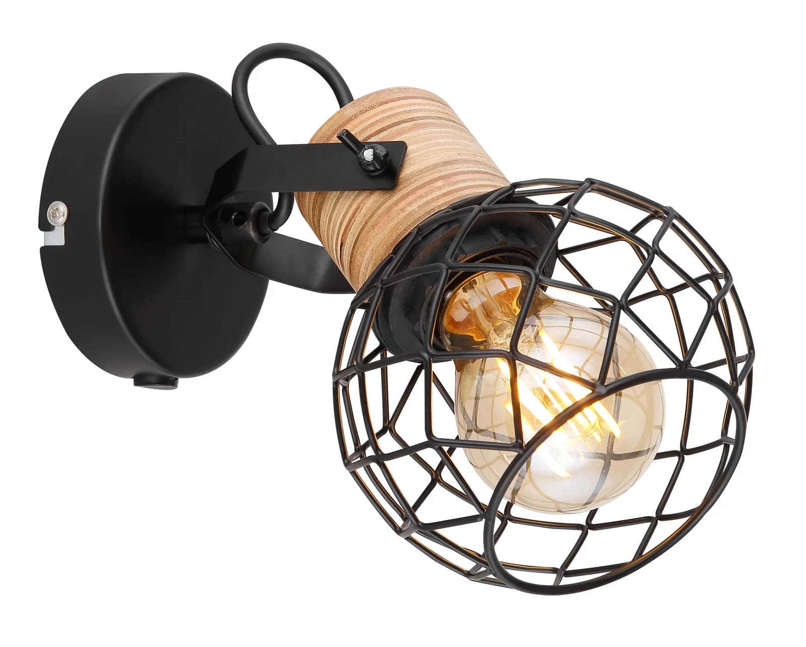 Strahler Lacky Braun/Schwarz max. 60 Watt von Globo