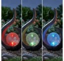 GLOBO LIGHTING LED Solarleuchte Schwarz/Gold Farbwechsel Bild 5