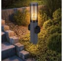 GLOBO LIGHTING Außen-Stehlampe Anthrazit Sockelleuchte mit Steckdose Bild 4