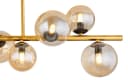 GLOBO Lighting Deckenleuchte RIHA Schwarz Glas Amber Bild 5