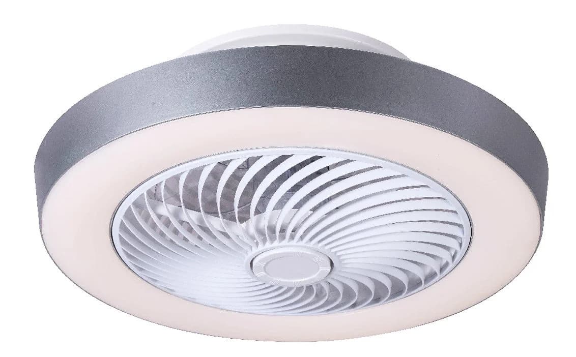 Deckenventilator GHARRA Metall Weiß Kunststoff Grau Kunststoff Opal Kunststoff Klar - Bild 2