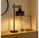 GLOBO LIGHTING Tischleuchte Schwarz Gold Höhenverstellbar Bild 5