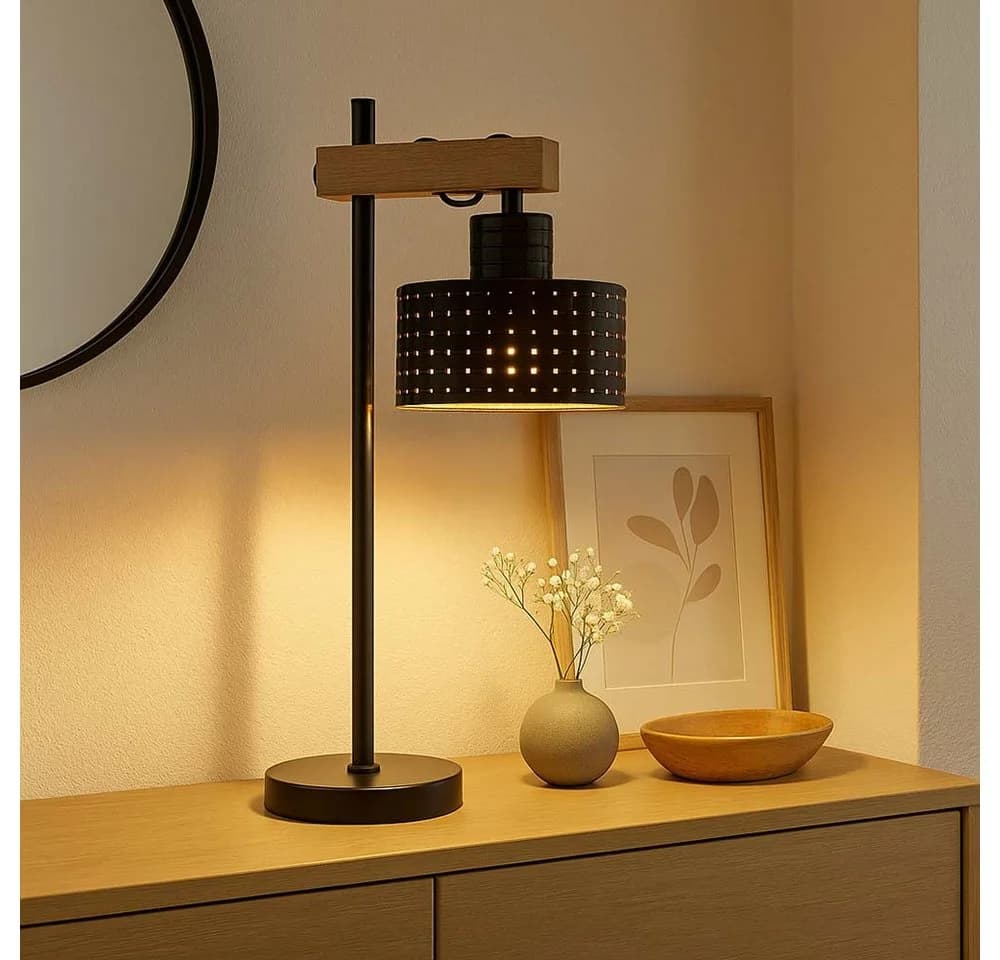 GLOBO LIGHTING Tischleuchte Schwarz Gold Höhenverstellbar - Bild 5