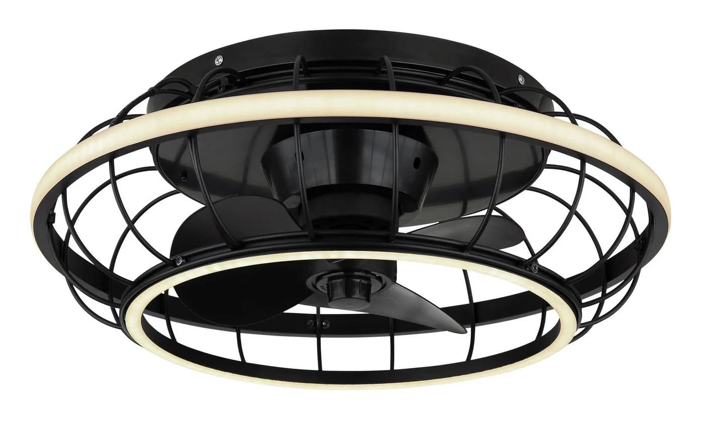 GLOBO LIGHTING Deckenleuchte LINAY Schwarz LED Ventilator Dimmbar - Bild 2