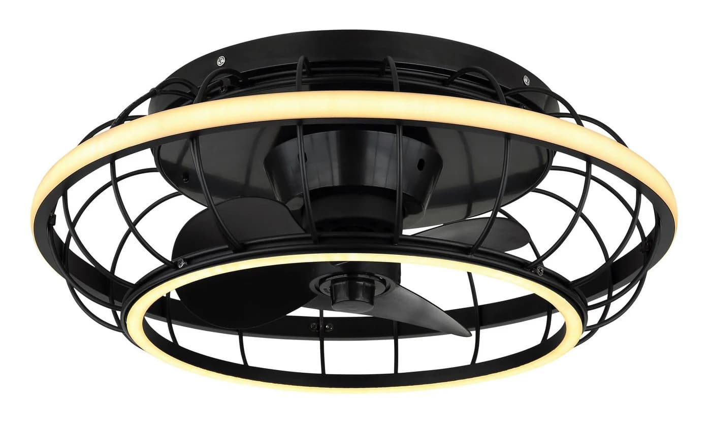 GLOBO LIGHTING Deckenleuchte LINAY Schwarz LED Ventilator Dimmbar - Bild 3