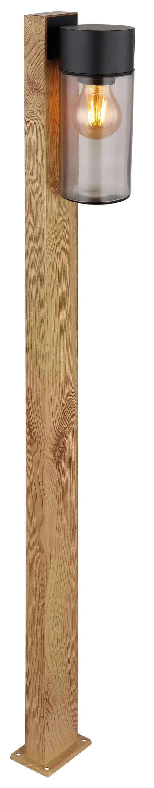 Außenleuchte ETSI Edelstahl Holzoptik Dunkel