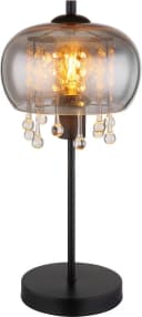 GLOBO LIGHTING Tischleuchte CORRY Schwarz Glas Kristalle Bild 2