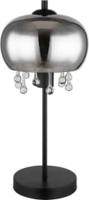 GLOBO LIGHTING Tischleuchte CORRY Schwarz Glas Kristalle Bild 3