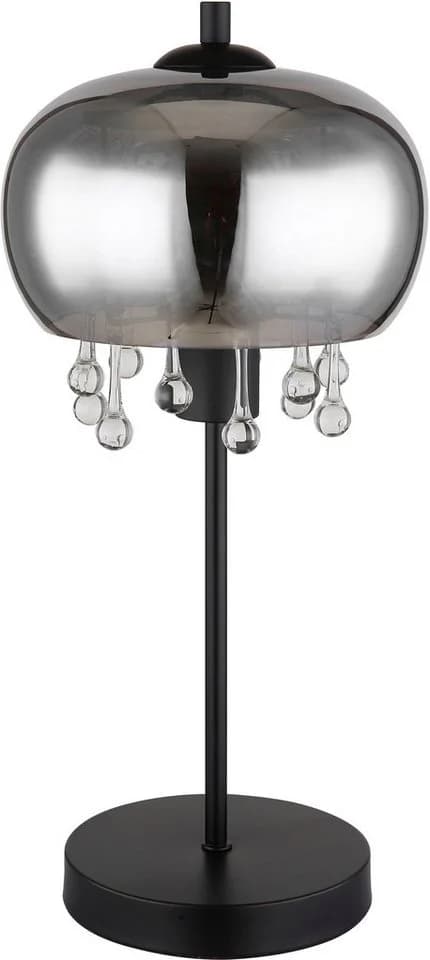 GLOBO LIGHTING Tischleuchte CORRY Schwarz Glas Kristalle - Bild 3