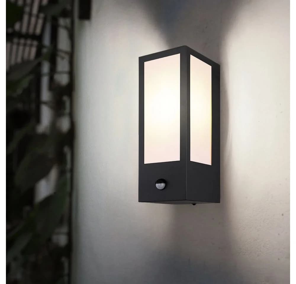 GLOBO LIGHTING Außen-Wandleuchte mit Bewegungsmelder Schwarz E27 - Bild 2
