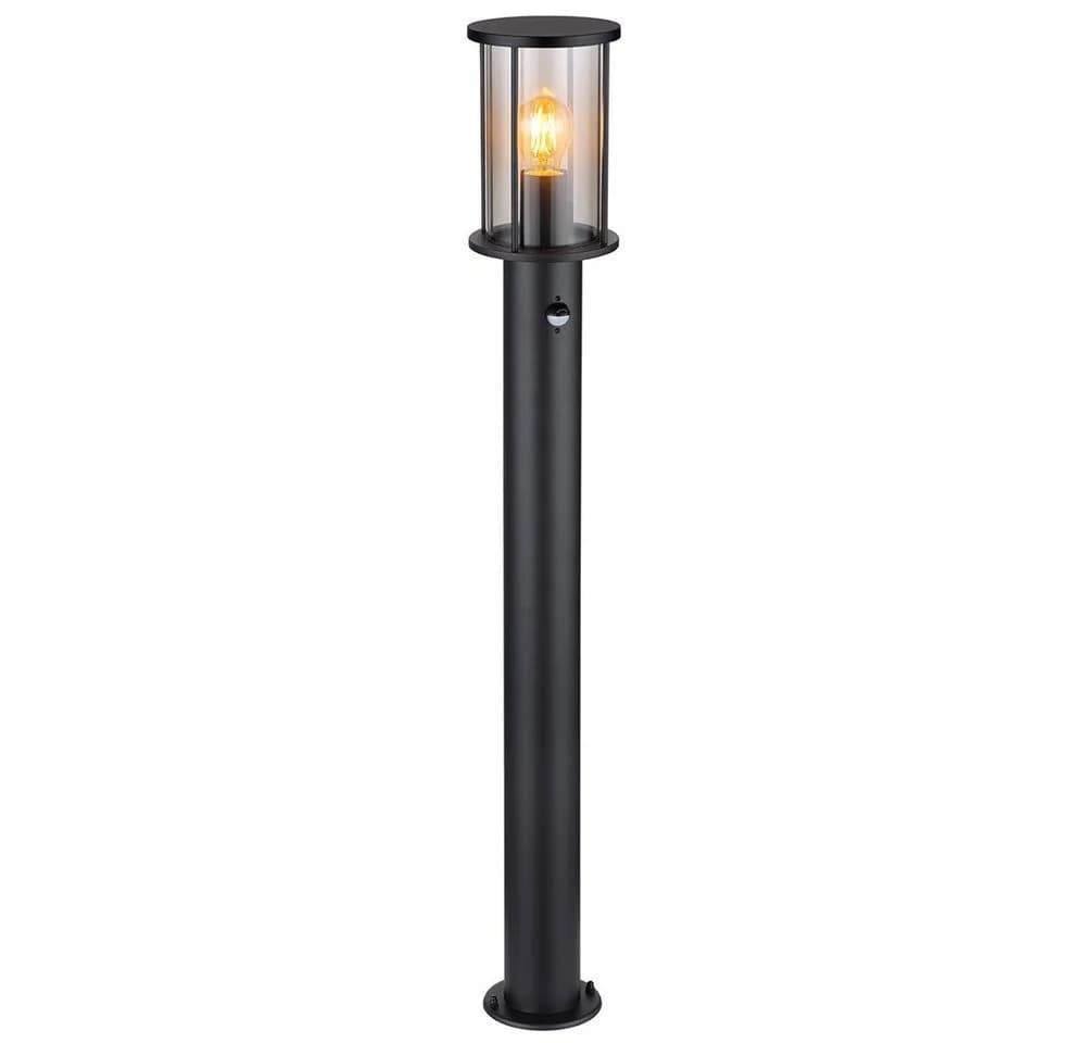 GLOBO LIGHTING Außen-Stehlampe Schwarz Edelstahl Rauchglas E27 - Bild 2