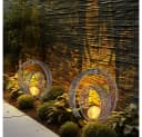 GLOBO LIGHTING Solarleuchte Orientalisch Silber Crackle-Glas Bild 4
