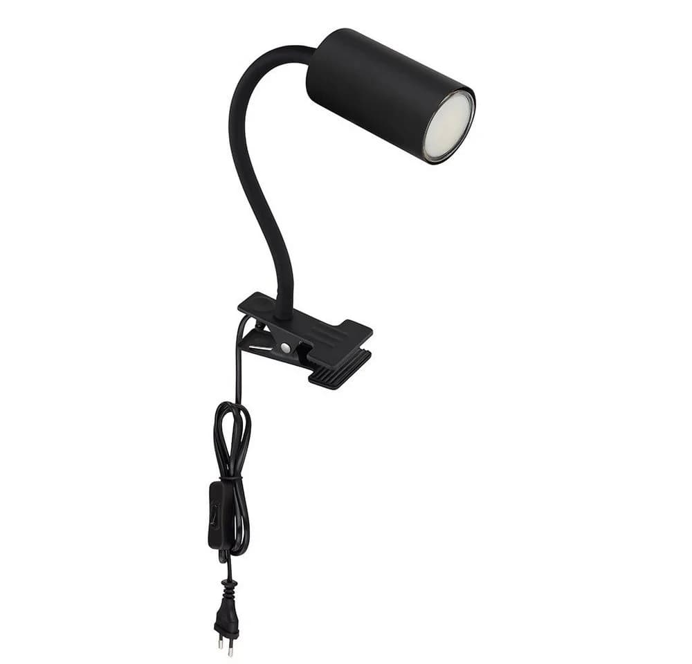 GLOBO LIGHTING Klemmleuchte Schwarz Schwanenhals Leselampe mit Kabelschalter - Bild 2