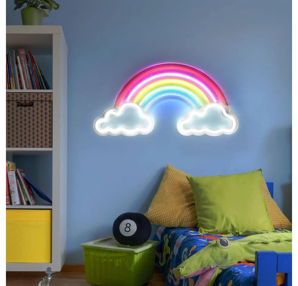 GLOBO LIGHTING LED Wandleuchte Regenbogen Bunt Klar Opal