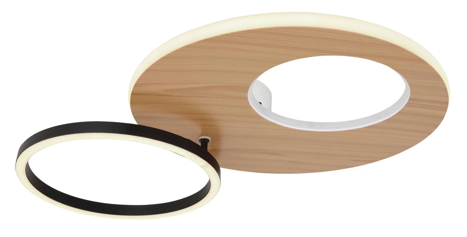 Globo LED-Deckenleuchte Forsi Schwarz/Weiß/Dunkelbraun