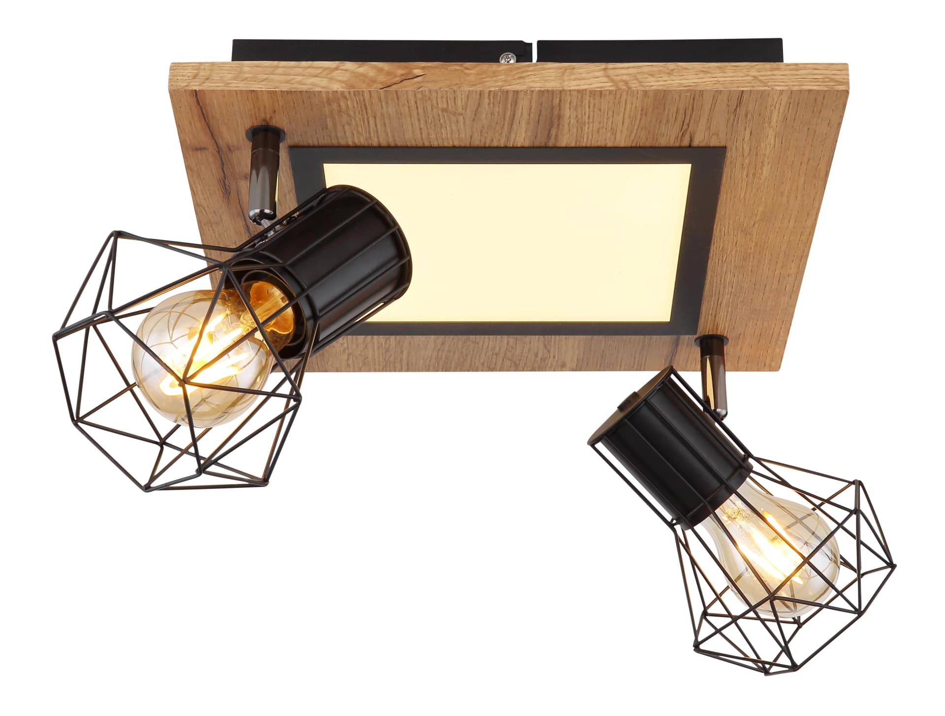 GLOBO LIGHTING Deckenleuchte PRISKA Schwarz Matt LED