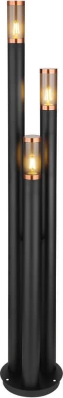 GLOBO LIGHTING Außen-Stehlampe BOSTON Schwarz 3 Zylinder IP44 Bild 2