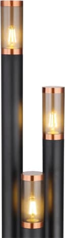 GLOBO LIGHTING Außen-Stehlampe BOSTON Schwarz 3 Zylinder IP44 Bild 4