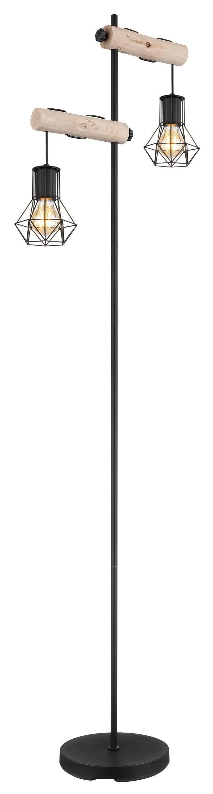 GLOBO LIGHTING Stehlampe PRISKA Schwarz Metall